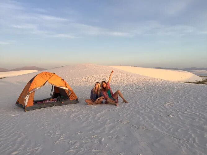backcountry camping White Sands New Mexico