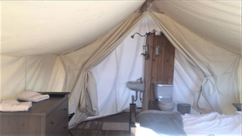 Delux tent with bathroom and shower