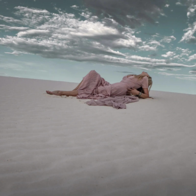 Pink dress, desert fashion shoot, white sands news mexico