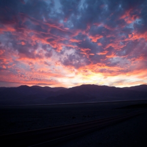 Sunset on Artist Drive Death Valley
